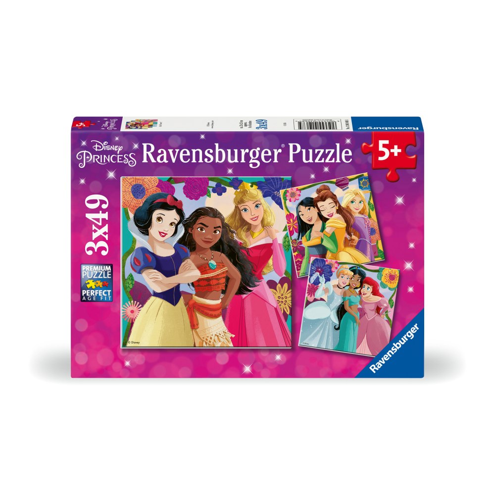 DISNEY PRINCESS POWER PUZZLE 3X49 PIECES - RAVENSBURGER (RVSPC01068)