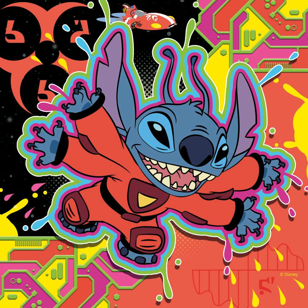 PUZZLE DISNEY STITCH IN RITMUL MUZICII 3X49 PIESE - RAVENSBURGER (RVSPC01070)