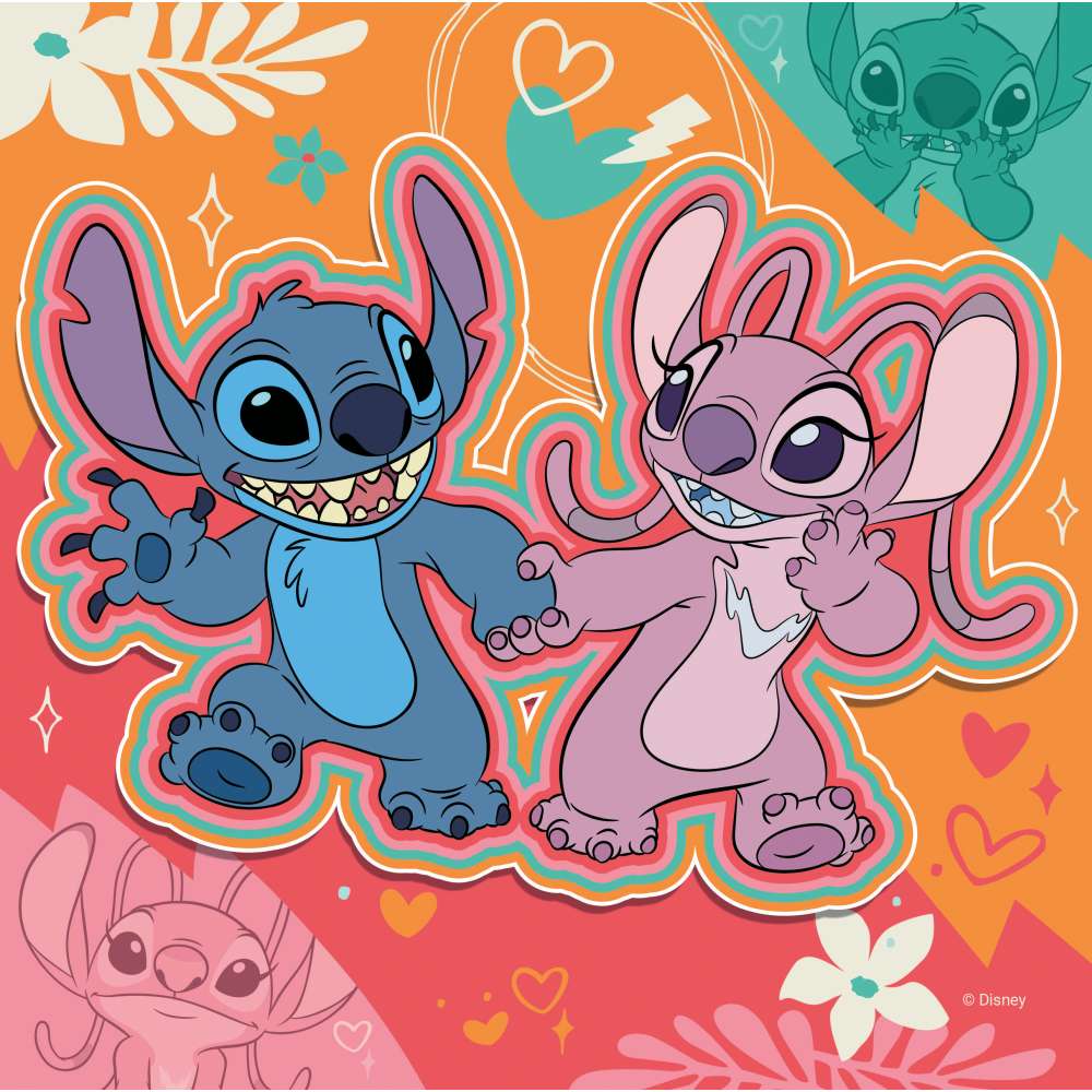 PUZZLE DISNEY STITCH IN RITMUL MUZICII 3X49 PIESE - RAVENSBURGER (RVSPC01070)
