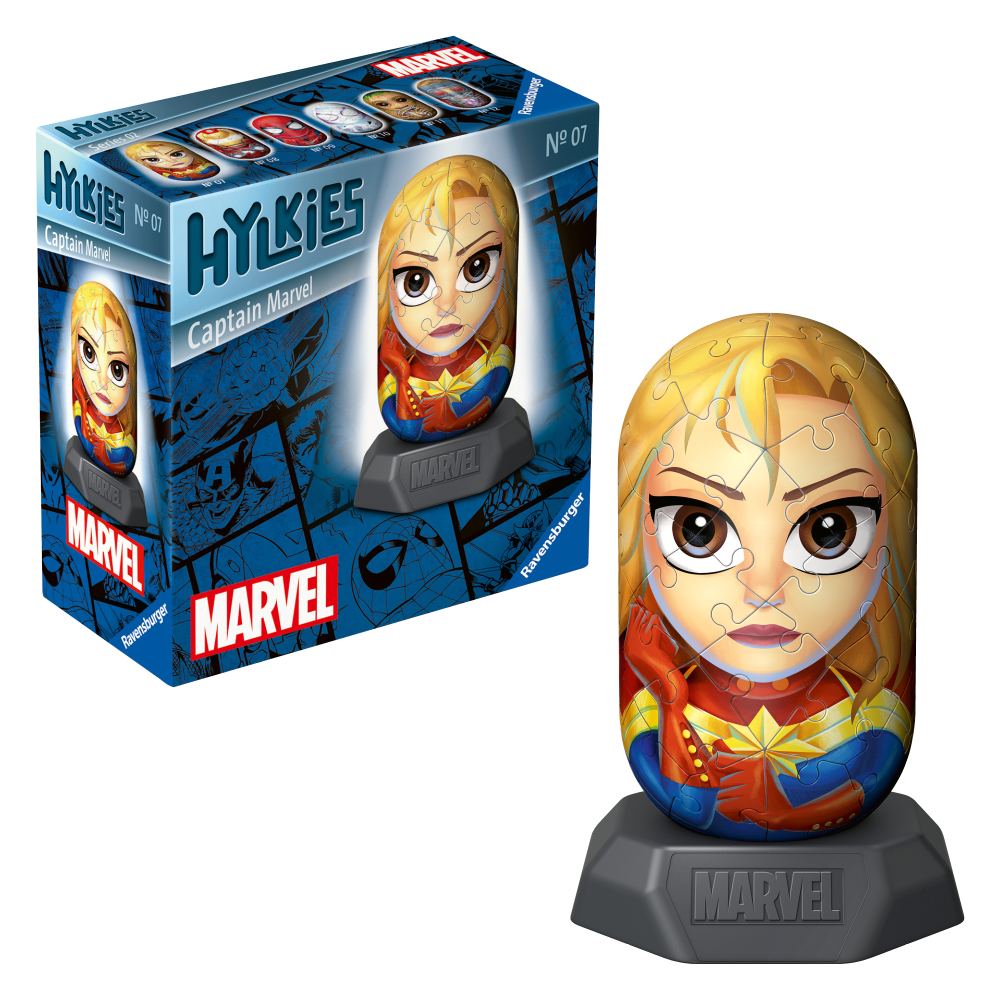 3D PUZZLE HYLKIES MARVEL CAPTAIN MARVEL 54 PIECES - RAVENSBURGER (RVS3D01156)