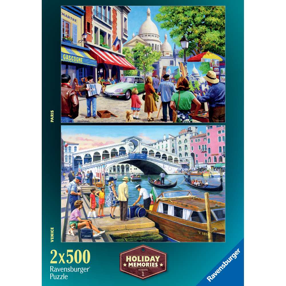PUZZLE AMINTIRI DIN VACANTA 2X500 PIESE - RAVENSBURGER (RVSPA01272)