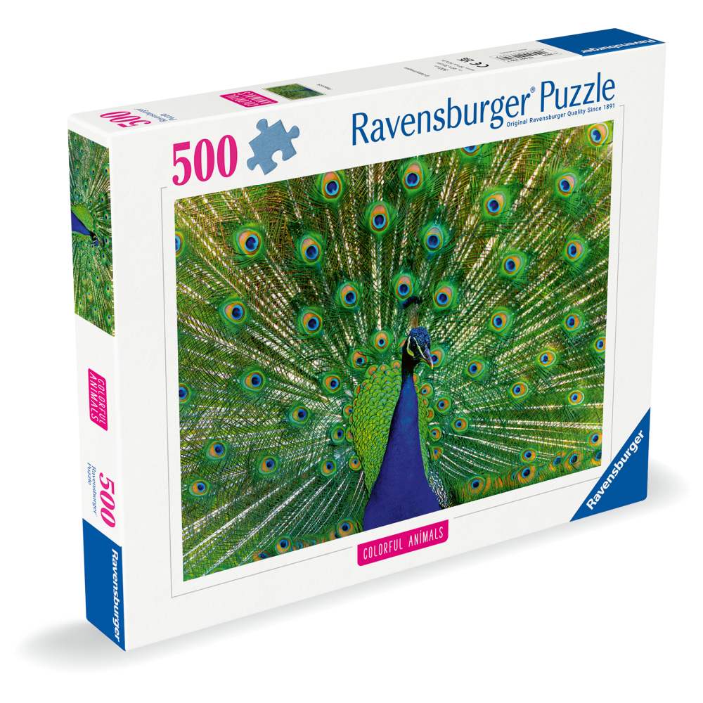 PUZZLE ANIMALE COLORATE PAUN 500 PIESE - RAVENSBURGER (RVSPA01332)