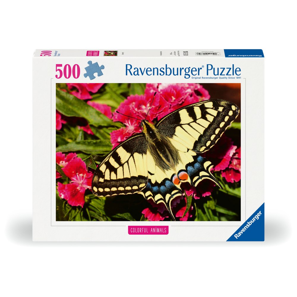 PUZZLE ANIMALE COLORATE FLUTURE 500 PIESE - RAVENSBURGER (RVSPA01335)
