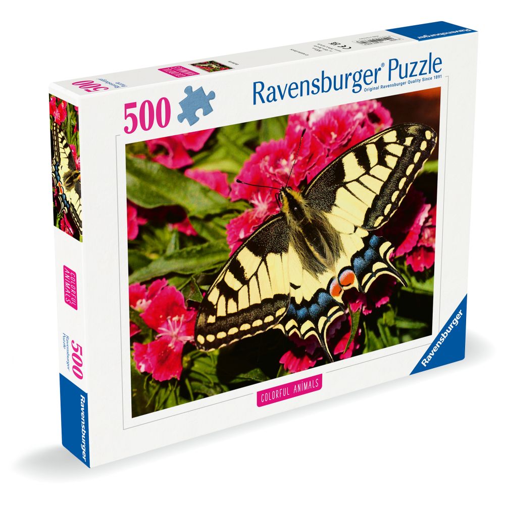 PUZZLE ANIMALE COLORATE FLUTURE 500 PIESE - RAVENSBURGER (RVSPA01335)