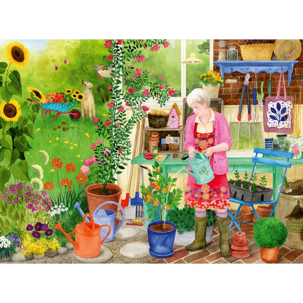 PUZZLE PENTRU VARSTNICI GRADINARIT CU SABLON DE IMAGINE SI SUPORT DIN CARTON 100 PIESE MARI XL - RAVENSBURGER (RVSPA01362)
