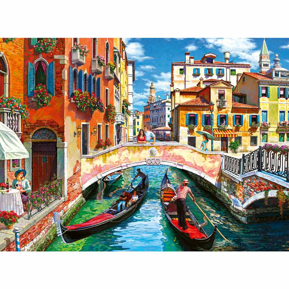 PUZZLE PENTRU VARSTNICI VENETIA CU SABLON DE IMAGINE SI SUPORT DIN CARTON 100 PIESE MARI XL - RAVENSBURGER (RVSPA01365)