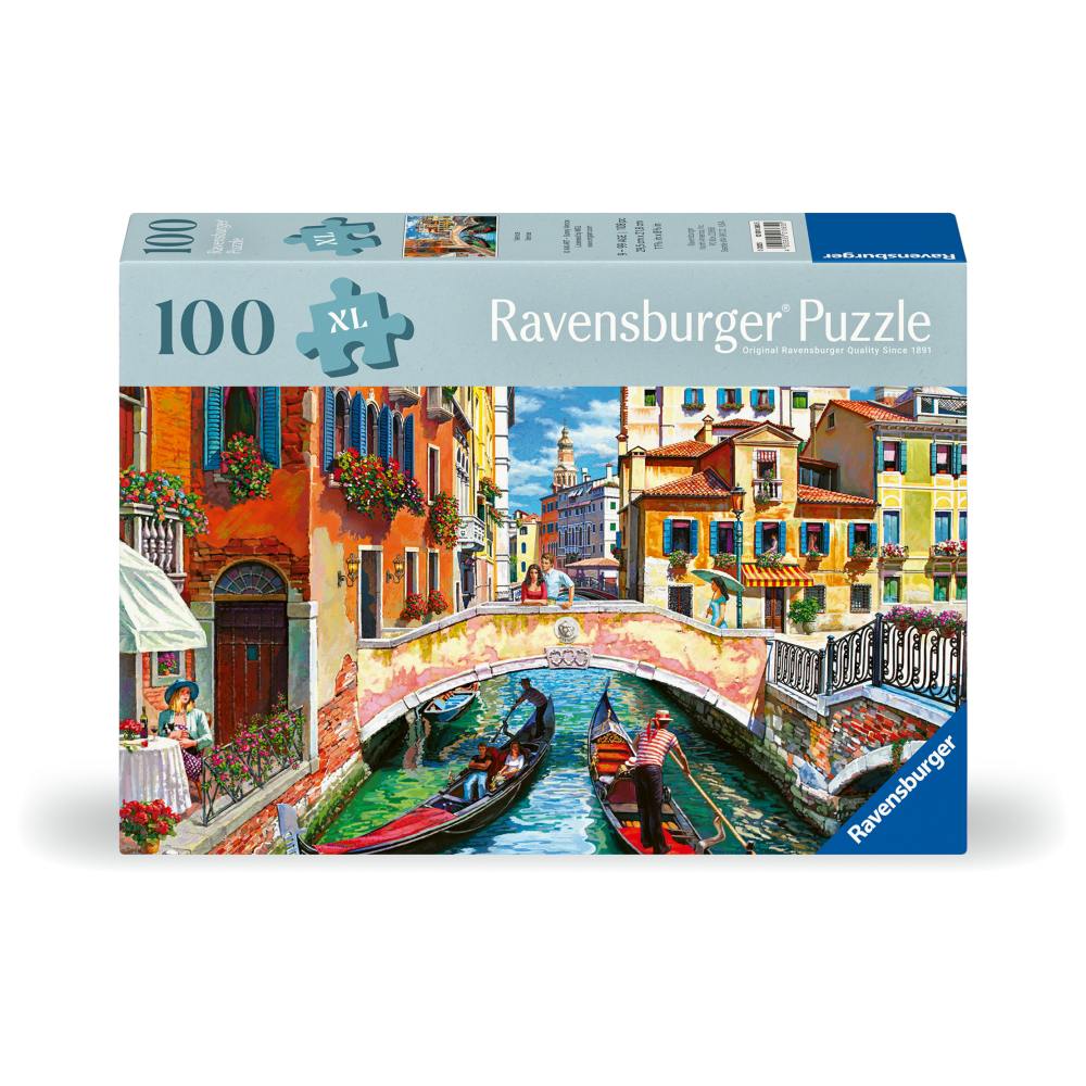 PUZZLE PENTRU VARSTNICI VENETIA CU SABLON DE IMAGINE SI SUPORT DIN CARTON 100 PIESE MARI XL - RAVENSBURGER (RVSPA01365)