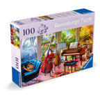 PUZZLE PENTRU VARSTNICI ANOTIMPURI MUZICALE CU SABLON DE IMAGINE SI SUPORT DIN CARTON 100 PIESE MARI XL - RAVENSBURGER (RVSPA01366)