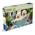 PUZZLE PENTRU VARSTNICI GOLDEN RETRIEVER CU SABLON DE IMAGINE SI SUPORT DIN CARTON 200 PIESE MARI XL - RAVENSBURGER (RVSPA01368)