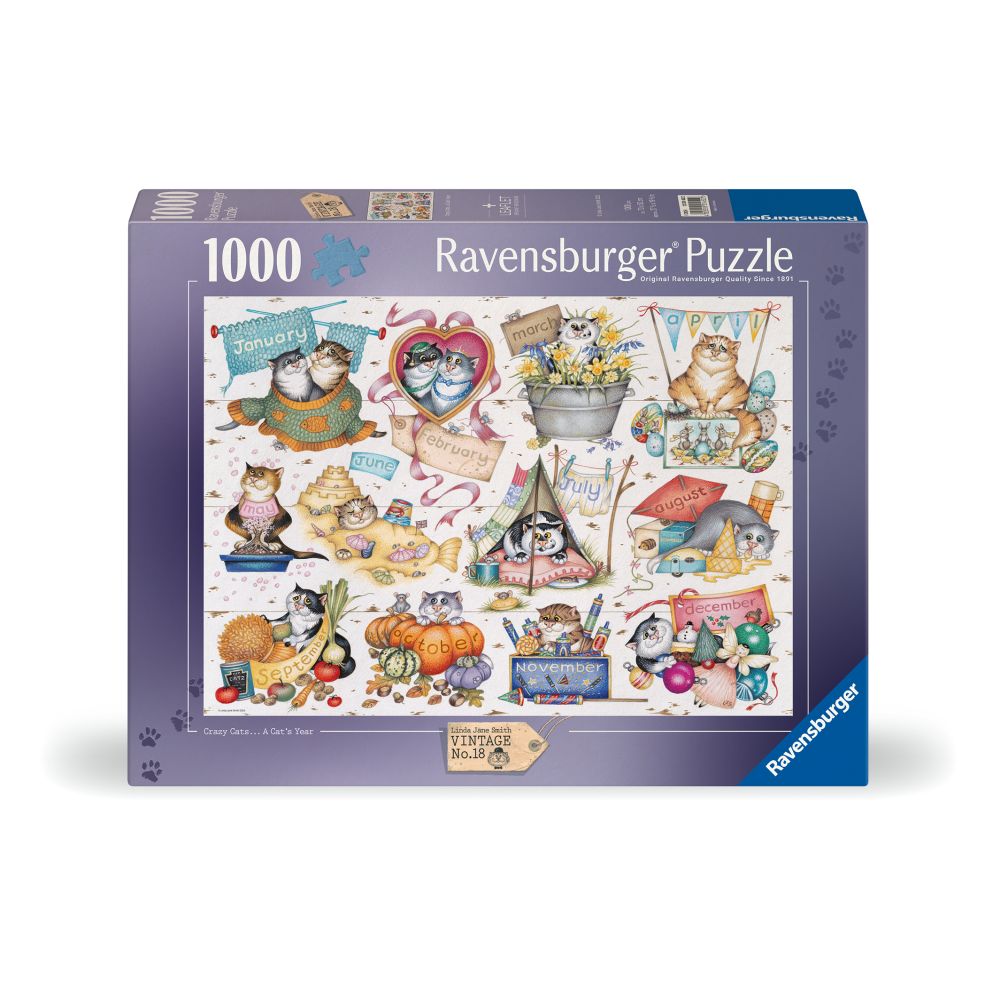 PUZZLE CALENDARUL PISICUTELOR 1000 PIESE - RAVENSBURGER (RVSPA01452)