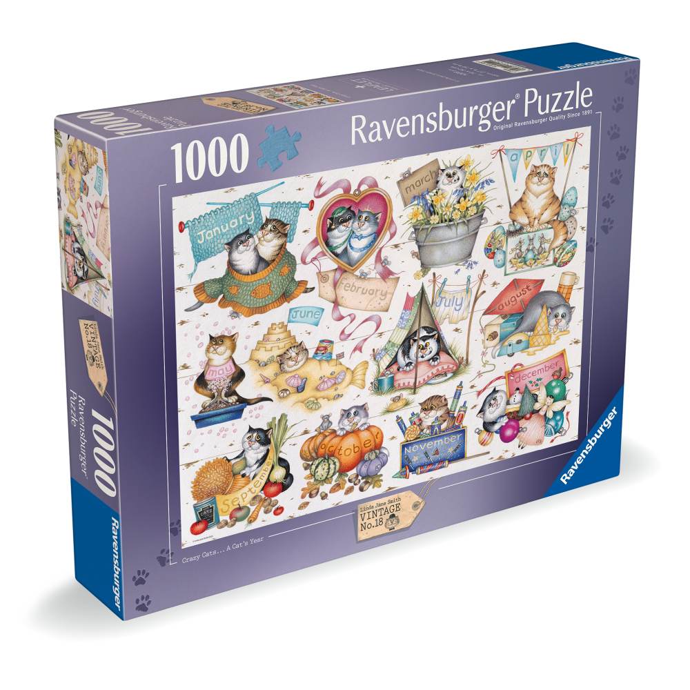PUZZLE CALENDARUL PISICUTELOR 1000 PIESE - RAVENSBURGER (RVSPA01452)