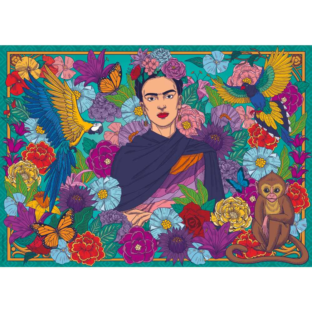PUZZLE FRIDA KAHLO INCONJURATA DE FLORI 1000 PIESE - RAVENSBURGER (RVSPA01475)