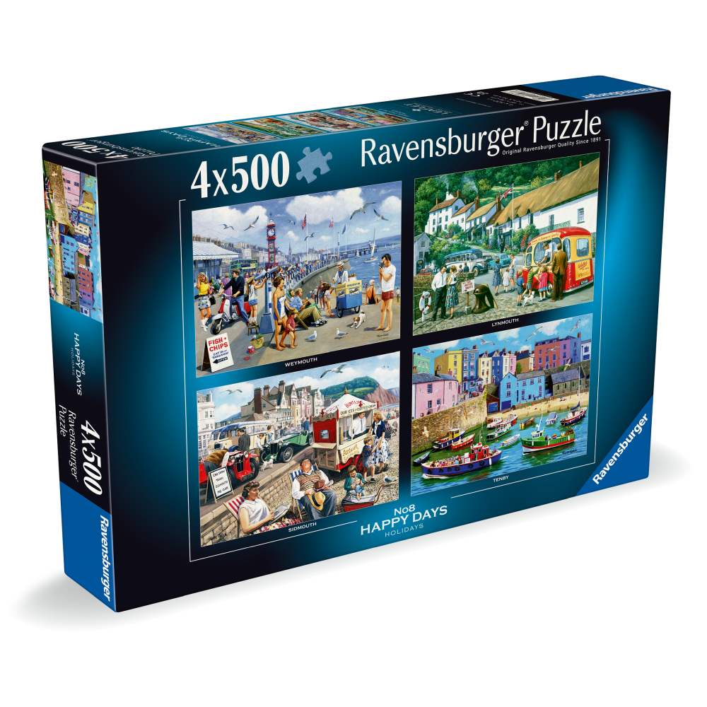 PUZZLE VACANTE PLACUTE SI VESELE 4X500 PIESE - RAVENSBURGER (RVSPA01527)