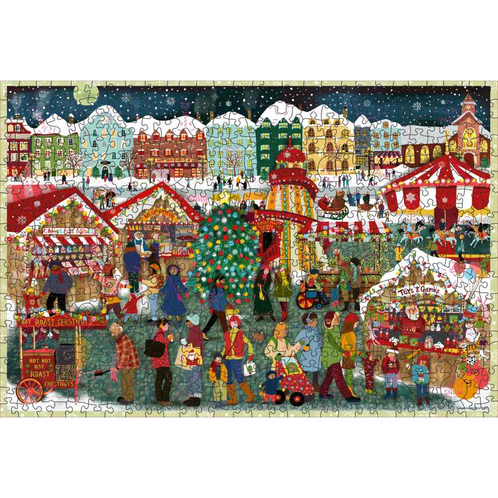 PUZZLE DIN LEMN TARG DE CRACIUN 500 PIESE - RAVENSBURGER (RVSPA01539)