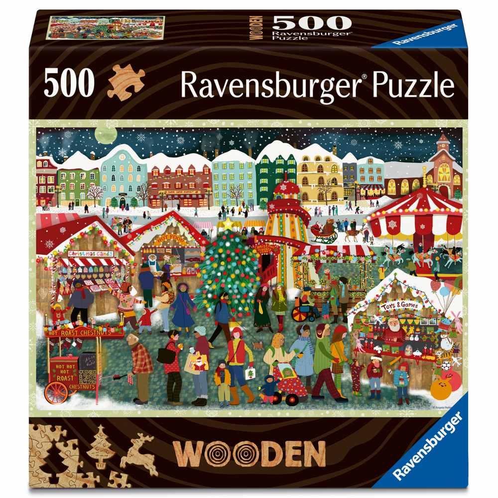 PUZZLE DIN LEMN TARG DE CRACIUN 500 PIESE - RAVENSBURGER (RVSPA01539)
