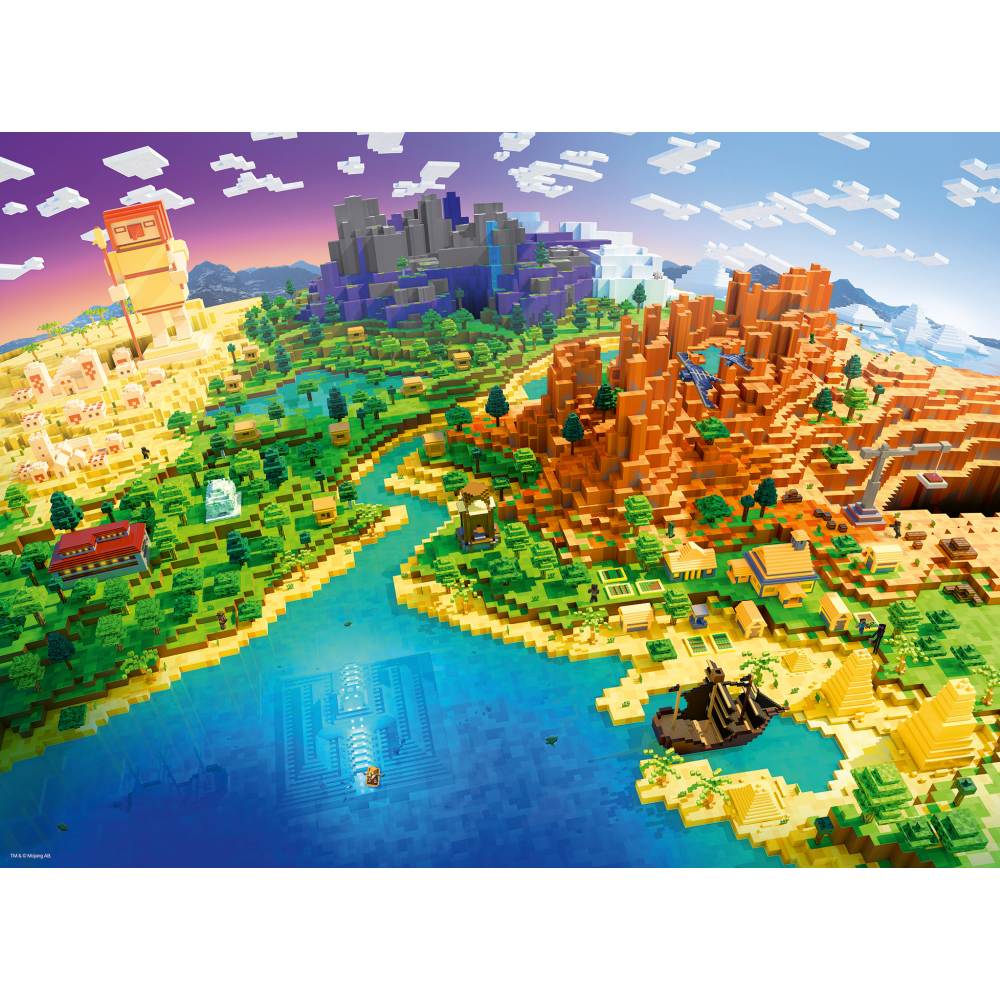 PUZZLE LUMEA MINECRAFT 500 PIESE - RAVENSBURGER (RVSPA01568)