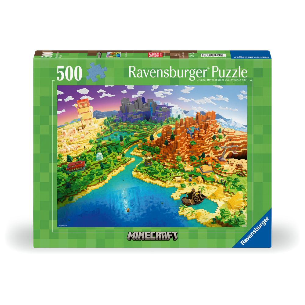 PUZZLE LUMEA MINECRAFT 500 PIESE - RAVENSBURGER (RVSPA01568)
