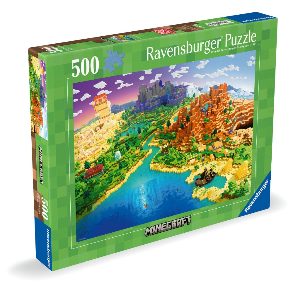 PUZZLE LUMEA MINECRAFT 500 PIESE - RAVENSBURGER (RVSPA01568)