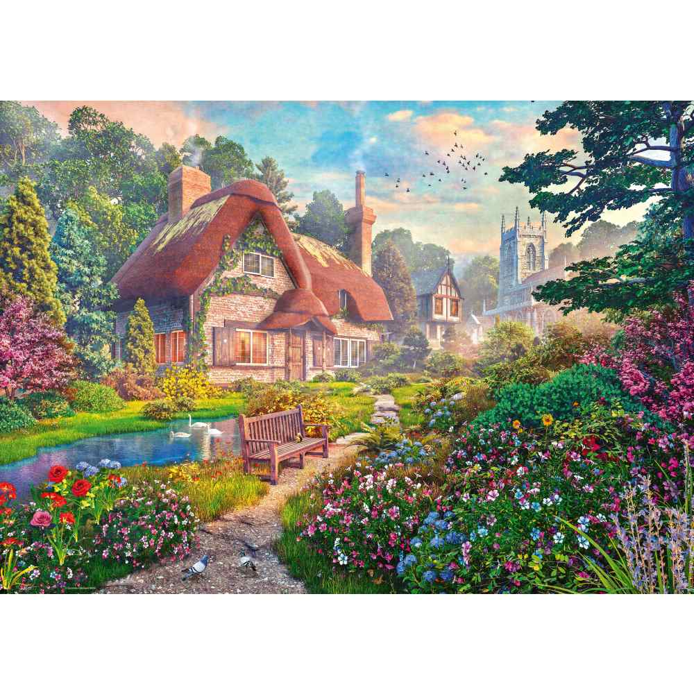 PUZZLE CASUTA DE LANGA STEJAR 1000 PIESE - RAVENSBURGER (RVSPA01571)