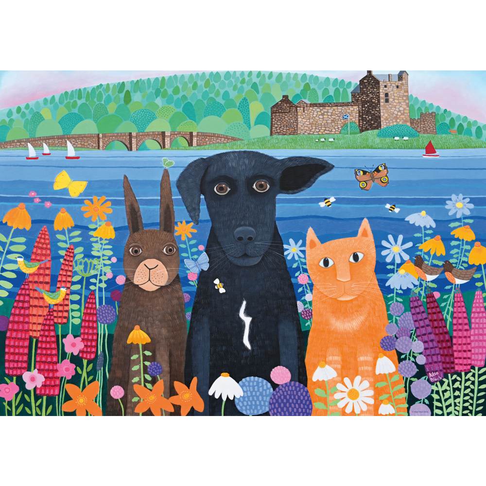 PUZZLE ANIMALUTE LA CASTELUL EILEAN DONAN 1000 PIESE - RAVENSBURGER (RVSPA01575)