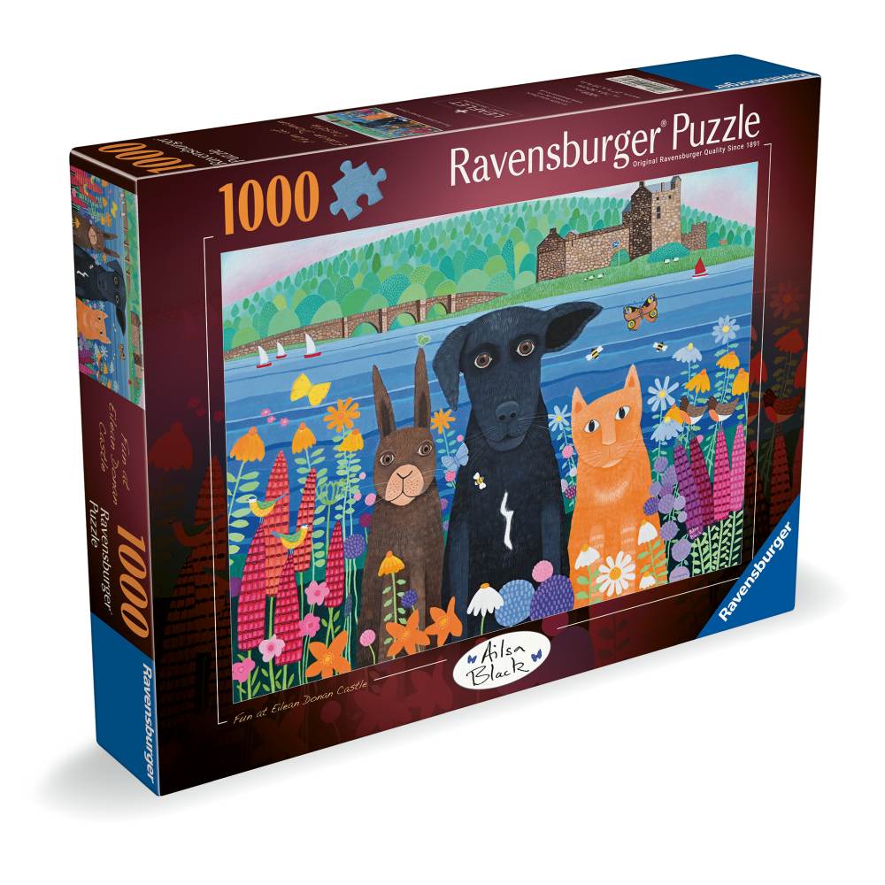 PUZZLE ANIMALUTE LA CASTELUL EILEAN DONAN 1000 PIESE - RAVENSBURGER (RVSPA01575)