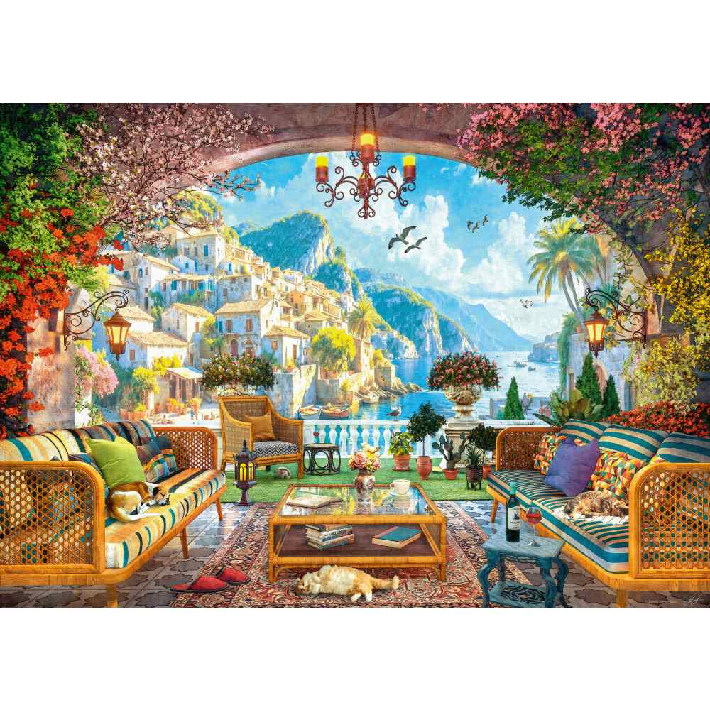 PUZZLE TERASA MEDITERANEANA 1000 PIESE - RAVENSBURGER (RVSPA01576)