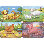PRIMUL MEU PUZZLE FAMILII DE ANIMALE DE LA FERMA 2 4 6 8 PIESE - RAVENSBURGER (RVSPC04041)