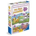 PRIMUL MEU PUZZLE FAMILII DE ANIMALE DE LA FERMA 2 4 6 8 PIESE - RAVENSBURGER (RVSPC04041)