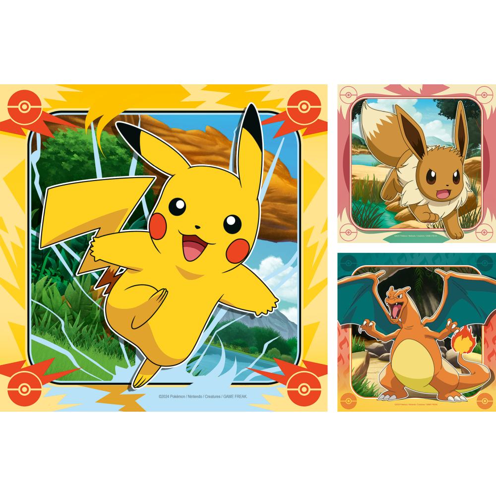 PUZZLE POKEMON 3X49 PIESE - RAVENSBURGER (RVSPC04062)