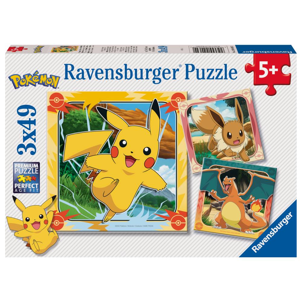 PUZZLE POKEMON 3X49 PIESE - RAVENSBURGER (RVSPC04062)