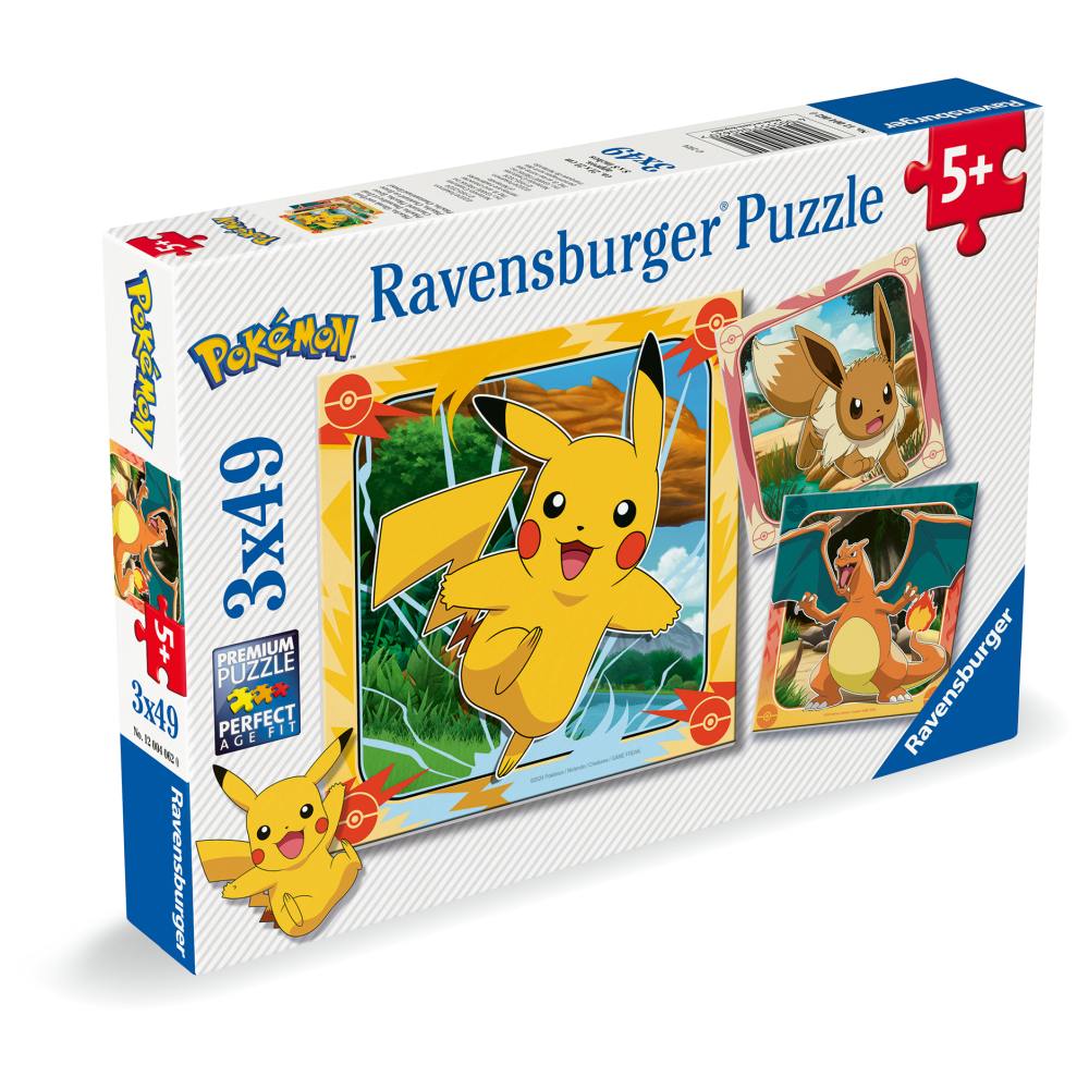 PUZZLE POKEMON 3X49 PIESE - RAVENSBURGER (RVSPC04062)