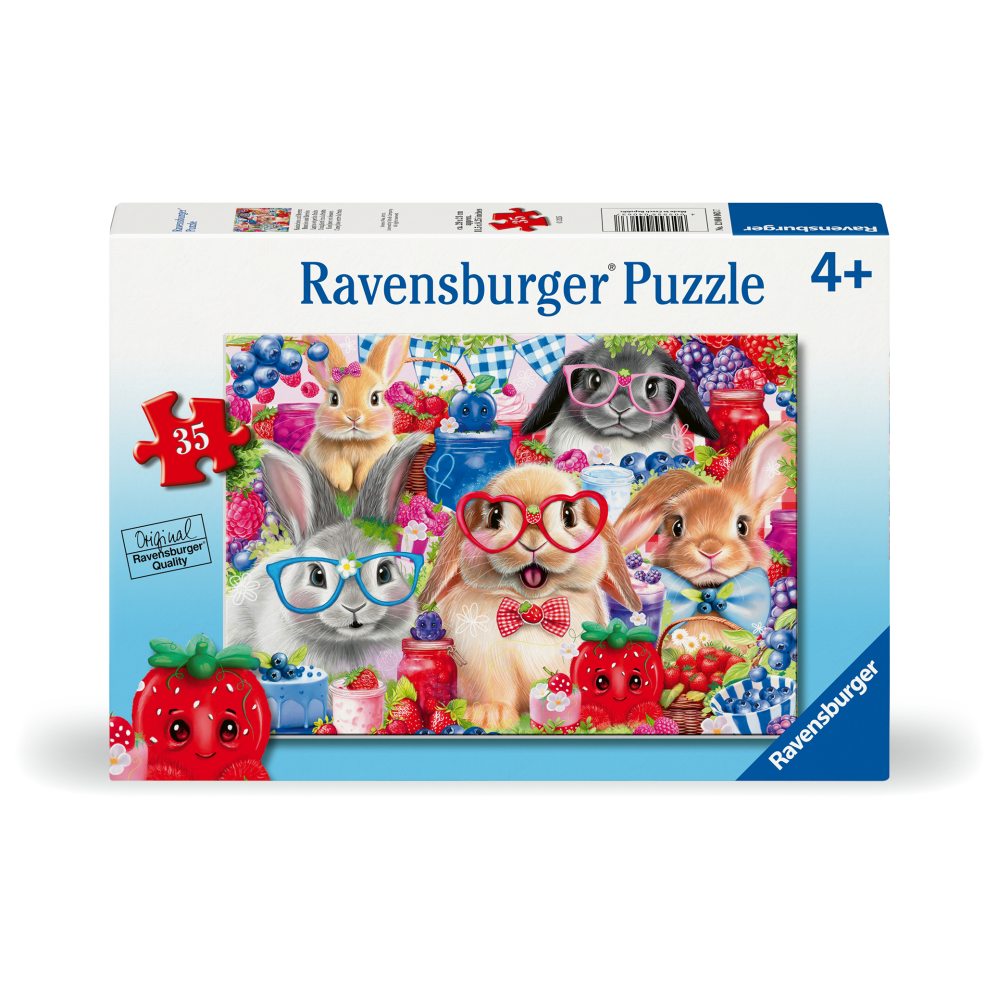 PUZZLE IEPURASI SI FRUCTE DE PADURE 35 PIESE - RAVENSBURGER (RVSPC04063)