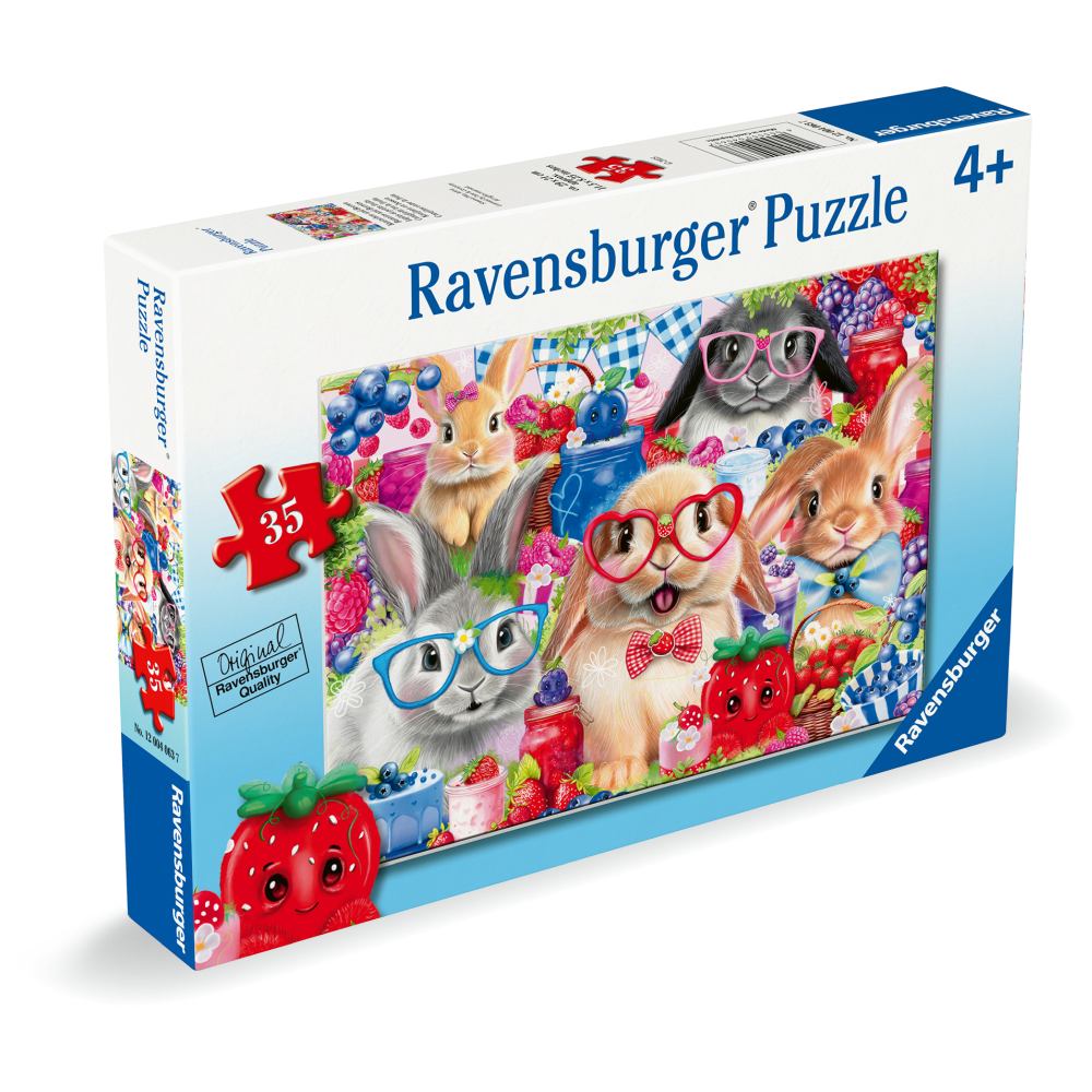 PUZZLE IEPURASI SI FRUCTE DE PADURE 35 PIESE - RAVENSBURGER (RVSPC04063)
