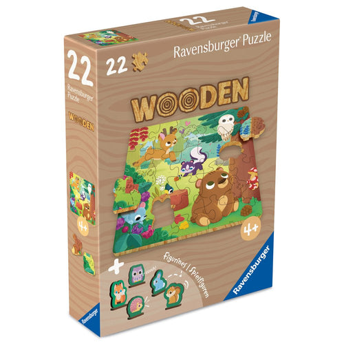 Puzzle din lemn animalele padurii 22 piese