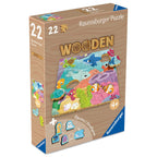 Puzzle din lemn vietati marine 22 piese