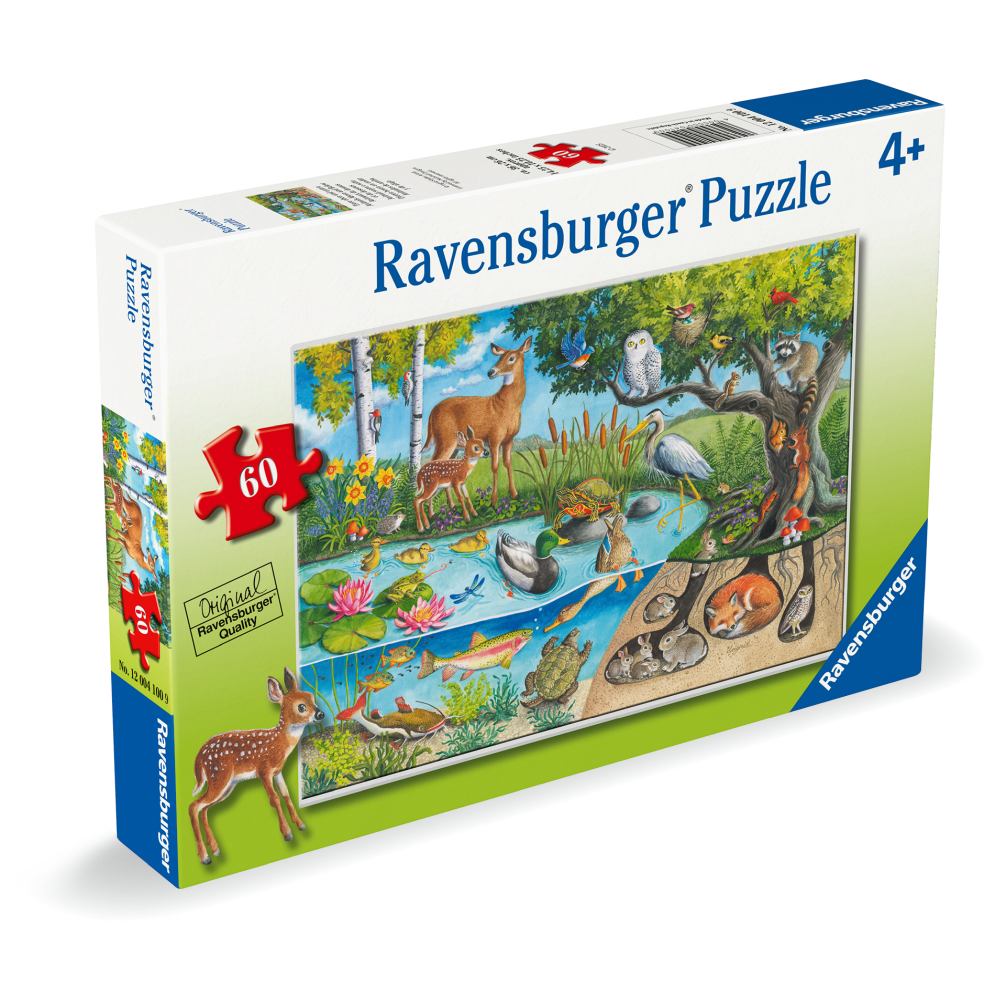 PUZZLE ANIMALE DEASUPRA SI SUB APA 60 PIESE - RAVENSBURGER (RVSPC04100)