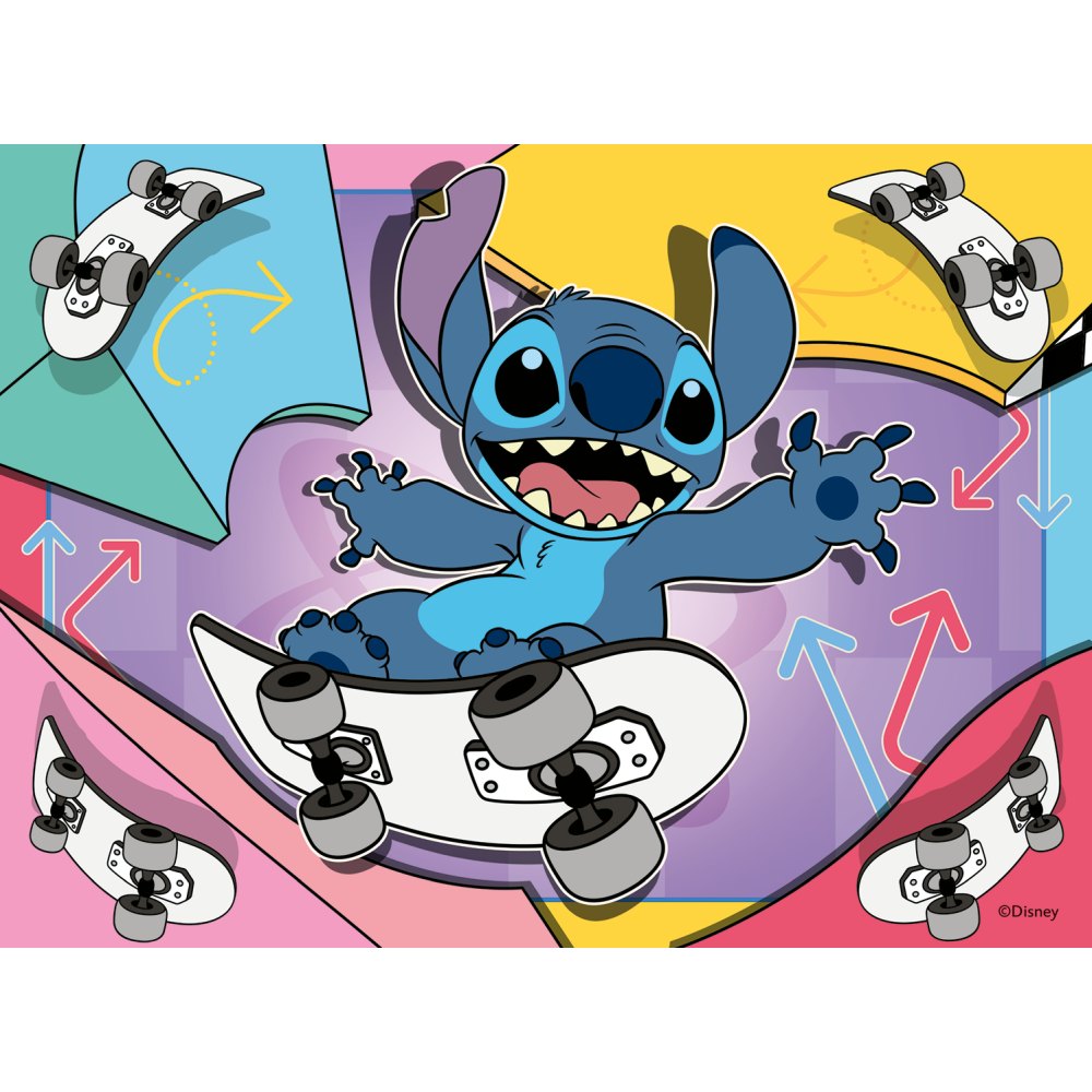 PUZZLE DISNEY STITCH 4 BUC IN CUTIE 12 16 20 24 PIESE - RAVENSBURGER (RVSPC04106)