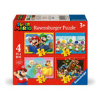 PUZZLE SUPER MARIO 4 BUC IN CUTIE 12 16 20 24 PIESE - RAVENSBURGER (RVSPC04107)