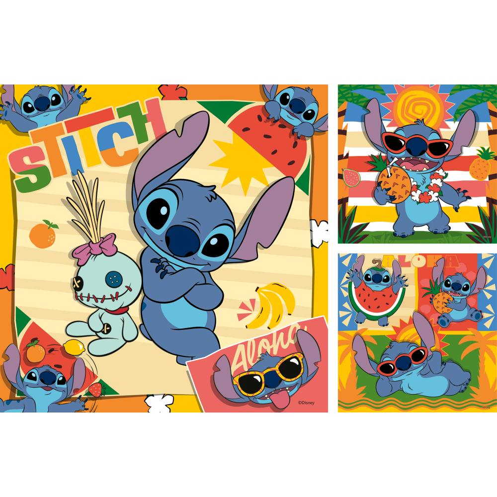 PUZZLE DISNEY STITCH 3X49 PIESE - RAVENSBURGER (RVSPC04114)
