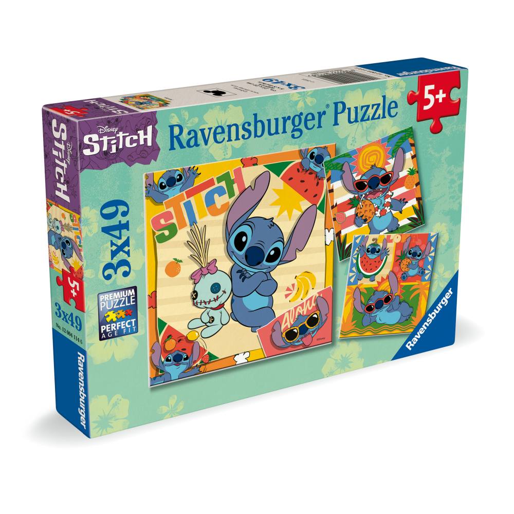 PUZZLE DISNEY STITCH 3X49 PIESE - RAVENSBURGER (RVSPC04114)