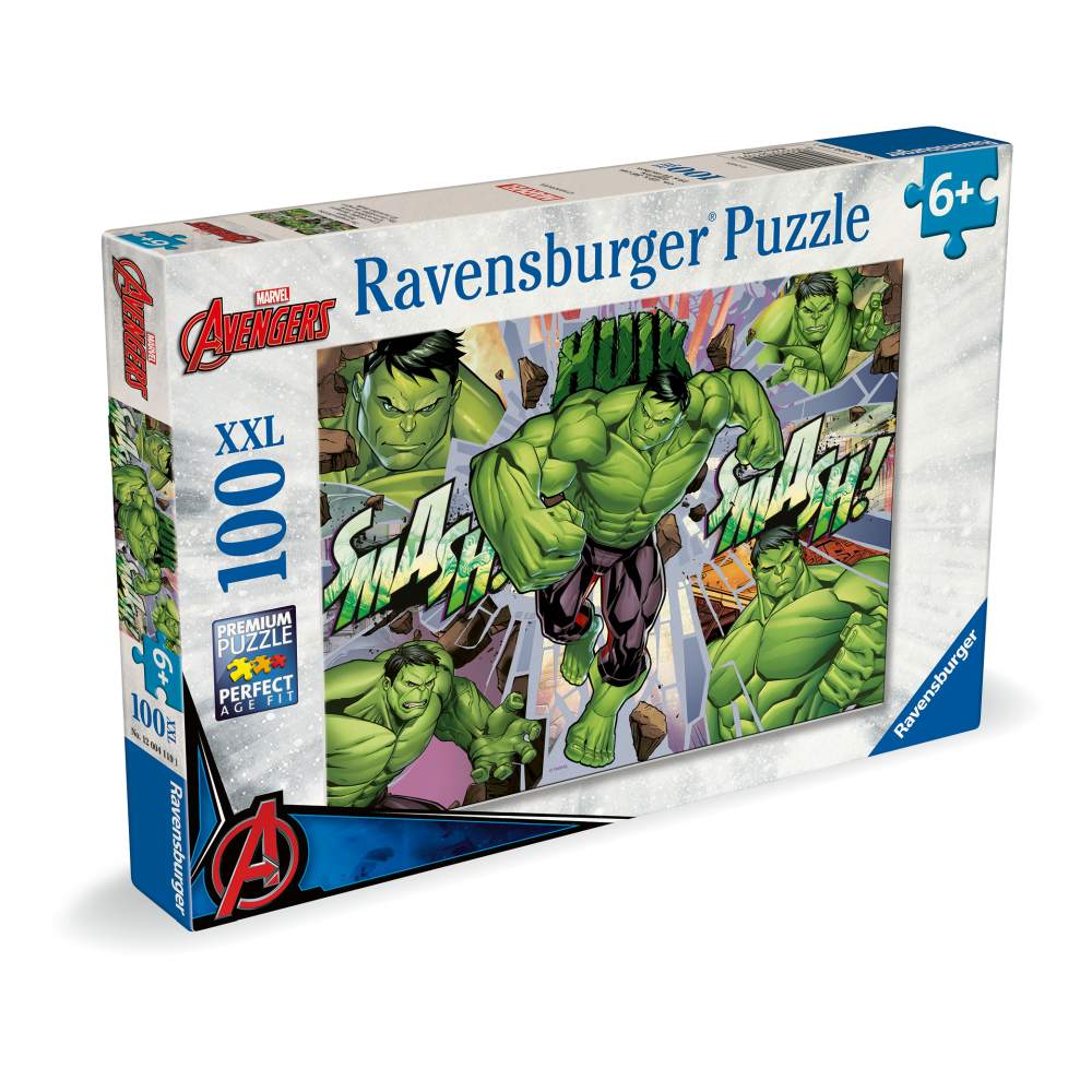 PUZZLE MARVEL HULK 100 PIESE XXL - RAVENSBURGER (RVSPC04119)
