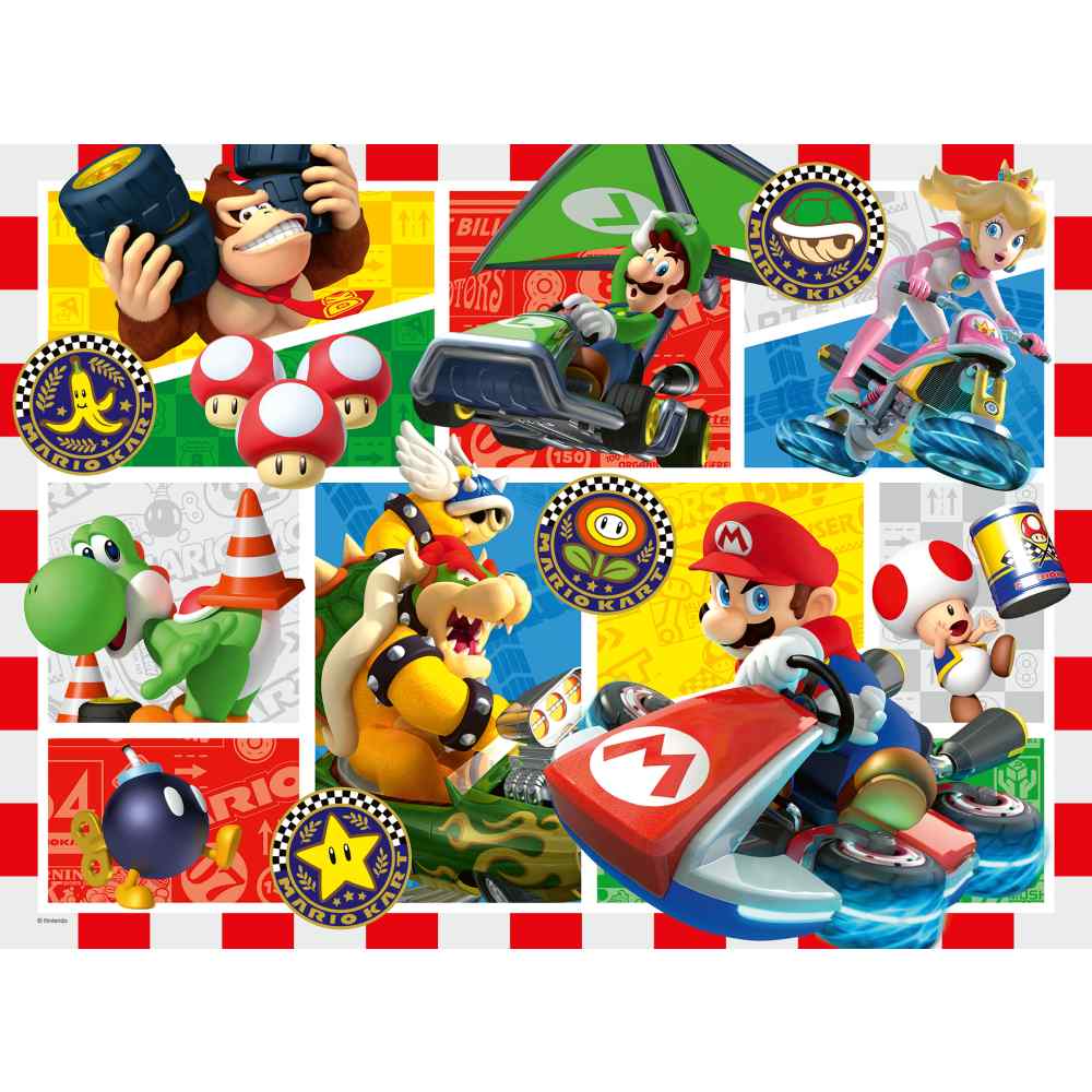 PUZZLE SUPER MARIO SI KART 150 PIESE XXL - RAVENSBURGER (RVSPC04143)
