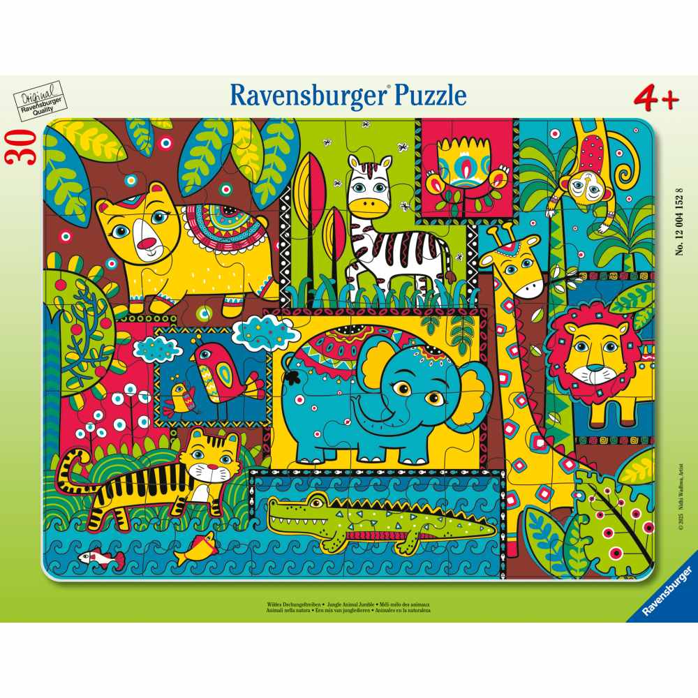 PUZZLE TIP RAMA AMESTEC VESEL DE ANIMALE 30 PIESE - RAVENSBURGER (RVSPC04152)