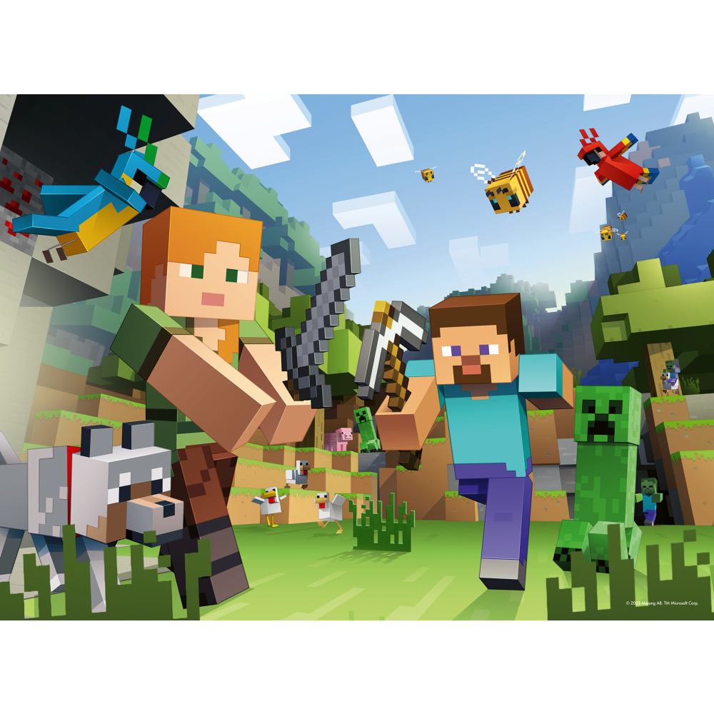 PUZZLE MINECRAFT 100 PIESE XXL - RAVENSBURGER (RVSPC04176)