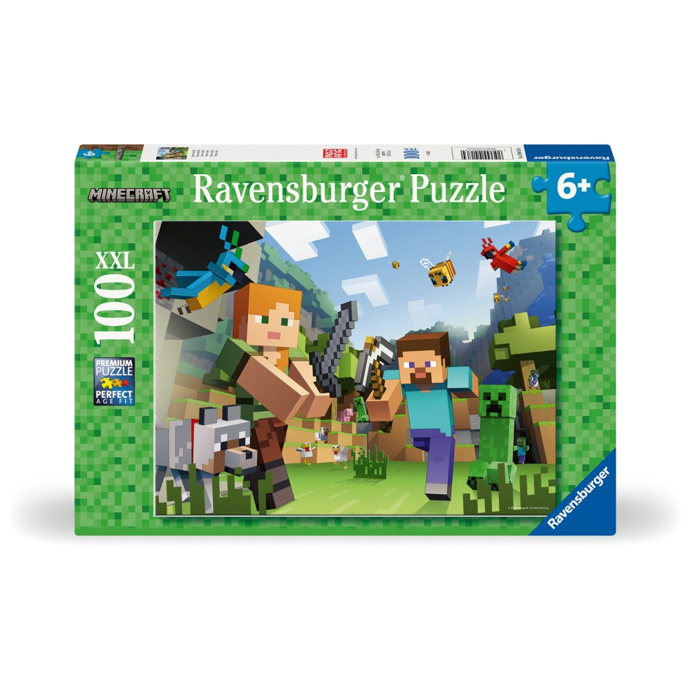 PUZZLE MINECRAFT 100 PIESE XXL - RAVENSBURGER (RVSPC04176)