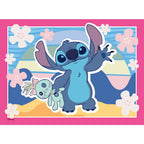 PUZZLE INTERACTIV CU BUTON SONOR PENTRU TESTAREA RAPIDITATII DISNEY STITCH 4 X 35 PIESE - RAVENSBURGER (RVSPC04178)