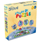 Puzzle interactiv cu buton sonor pentru testarea rapiditatii Disney Stitch 4x35 piese baterii incluse