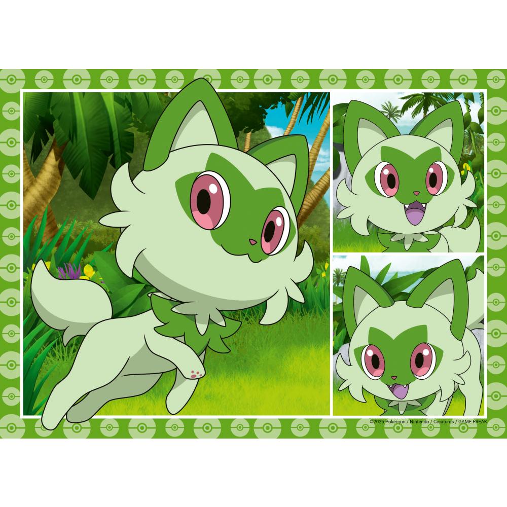 PUZZLE INTERACTIV CU BUTON SONOR PENTRU TESTAREA RAPIDITATII POKEMON 4 X 35 PIESE - RAVENSBURGER (RVSPC04179)