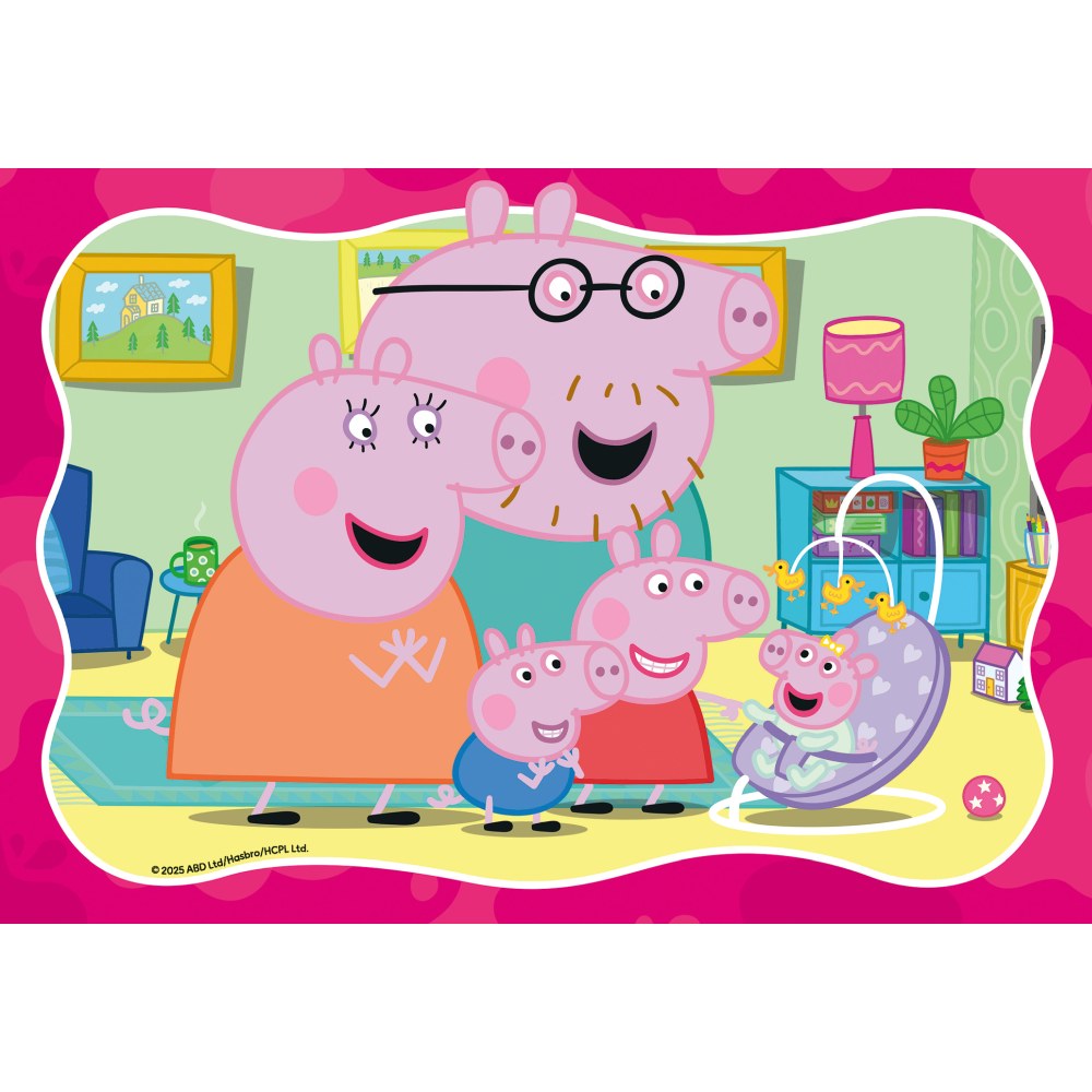 PUZZLE FAMILIA PEPPA PIG 2 X 24 PIESE - RAVENSBURGER (RVSPC04184)