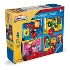 Puzzle Iron Man si prietenii 4 buc in cutie 12 16 20 24 piese